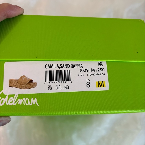 Sam Edelman Women's Camila Wedge Sandal Sand Raffia 8 Medium - Picture 8 of 8